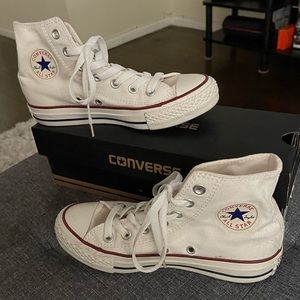 Converse white high top